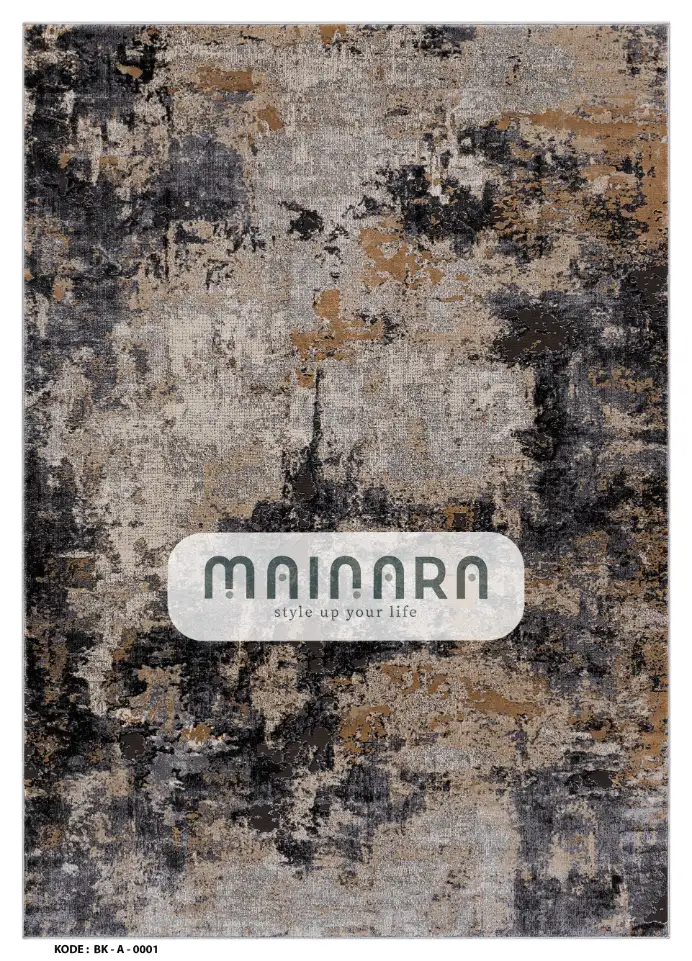 Karpet Abstrak (BK-A-0001) - Black,Brown,Grey