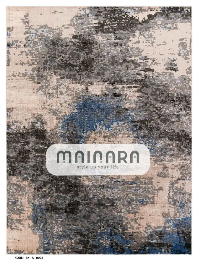 Karpet Abstrak (BK-A-0004) - Black,Blue,Cream,Grey