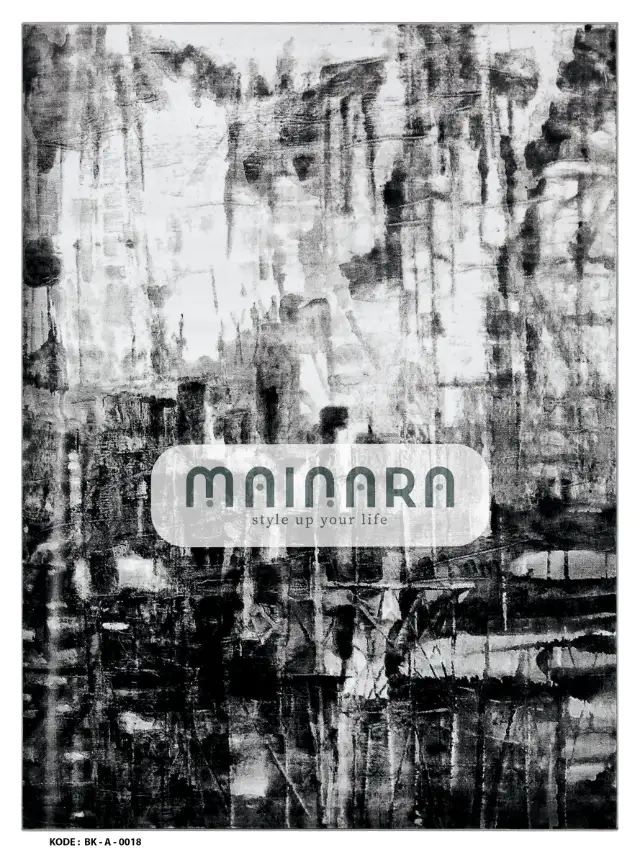 Karpet Abstrak (BK-A-0008) - Black,Grey,White