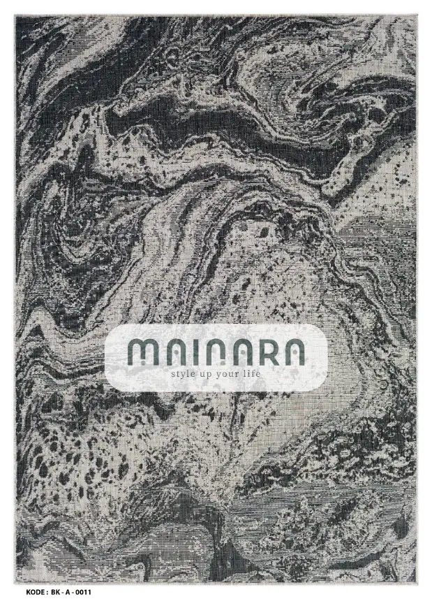 Karpet Abstrak (BK-A-0011) - Black,Grey