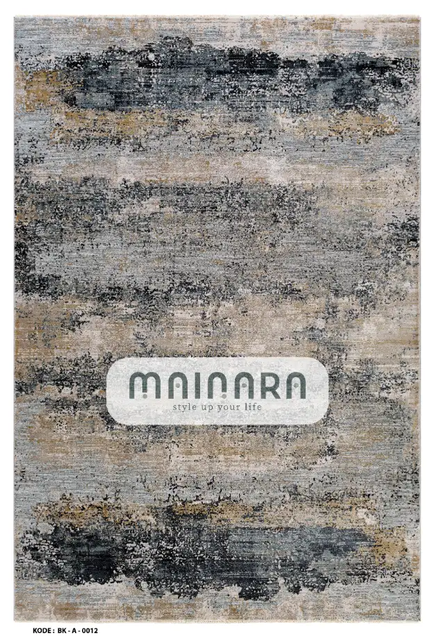 Karpet Abstrak (BK-A-0012) - Black,Grey,Brown