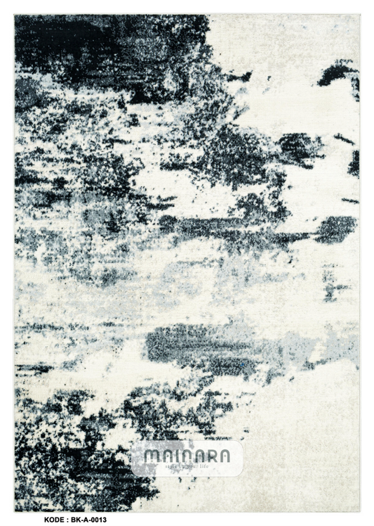 Karpet Abstrak (BK-A-0013) - Black,White