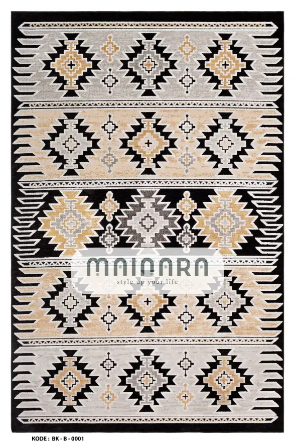 Karpet Bohemian (BK-B-0001) - Black,Brown,Grey