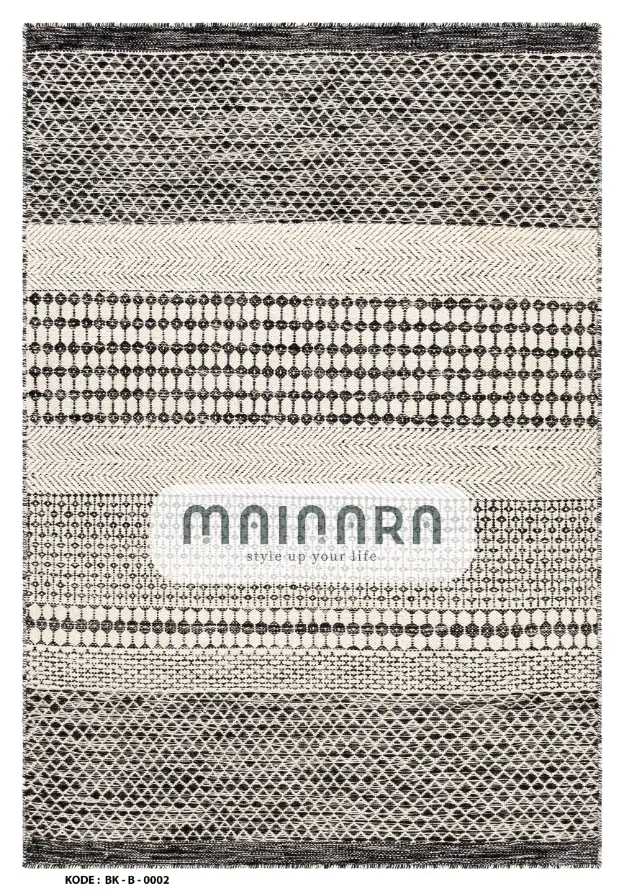 Karpet Bohemian (BK-B-0002) - Black,Grey