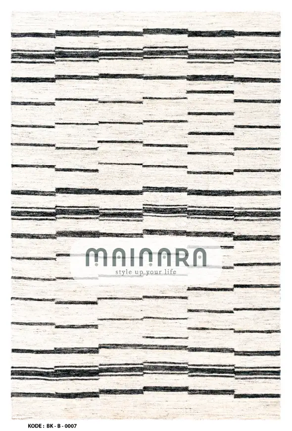 Karpet Bohemian (BK-B-0007) - Black,Cream