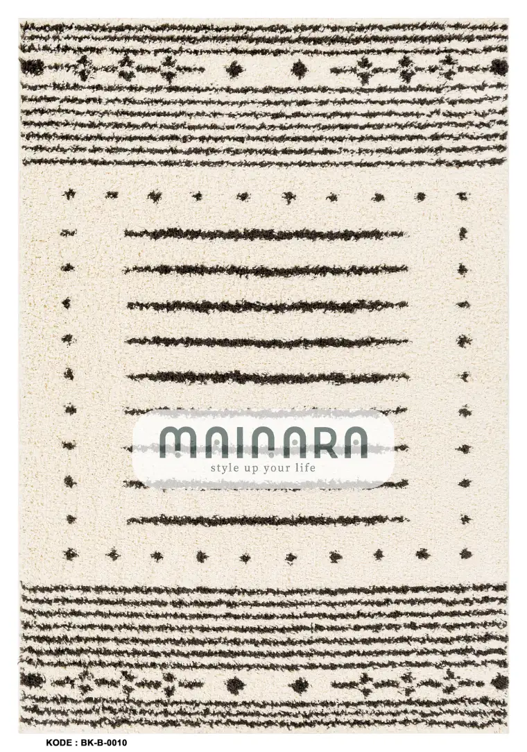 Karpet Bohemian (BK-B-0010) - Black,Cream