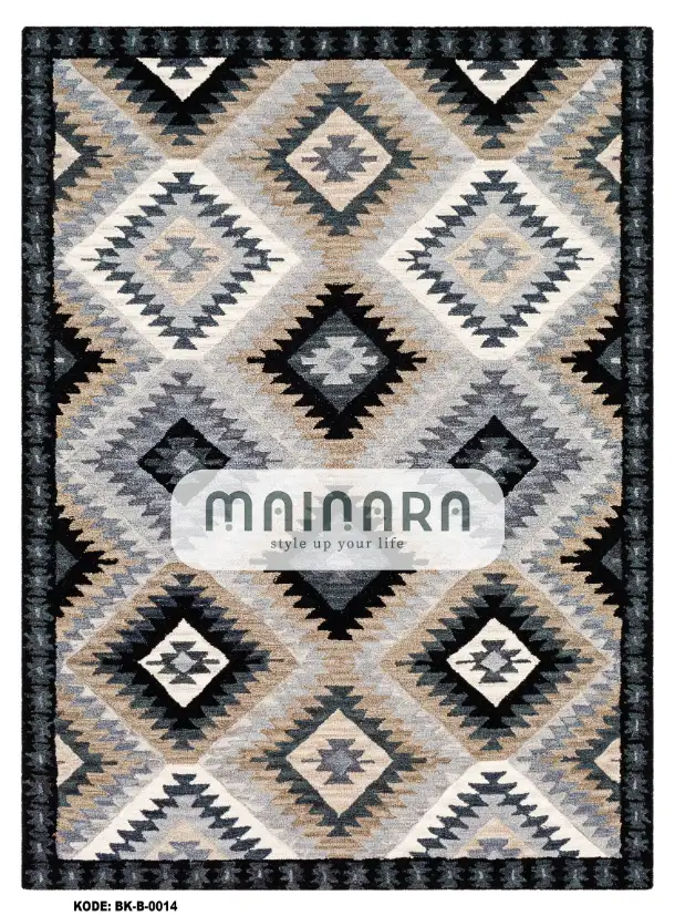 Karpet Bohemian (BK-B-0014) - Black,Grey,Brown
