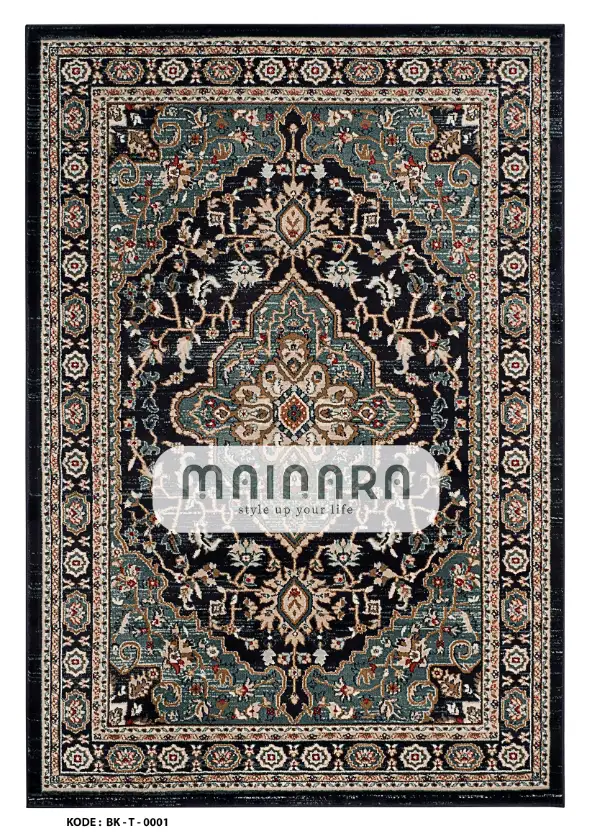 Karpet Tradisional (BK-T-0001) - Black,Brown,Green