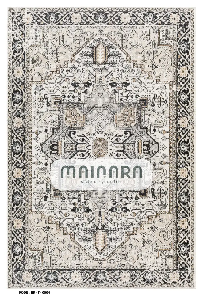 Karpet Tradisional (BK-T-0004) - Black,Grey,Cream