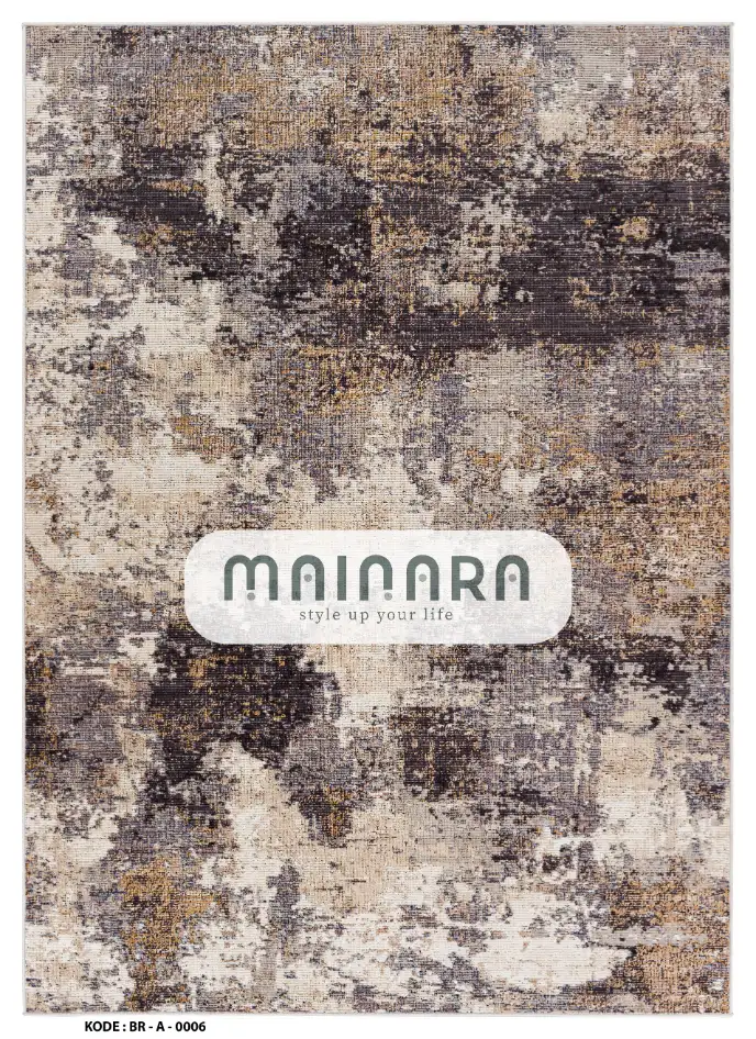 Karpet Abstrak (BR-A-0006) - Brown,Cream