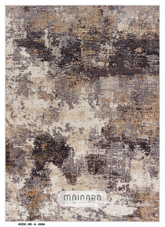 Karpet Abstrak (BR-A-0006) - Brown,Cream