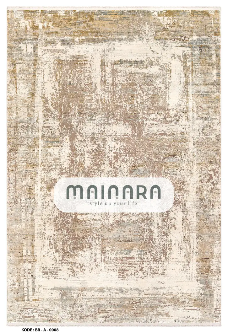 Karpet Abstrak (BR-A-0008) - Brown,Cream