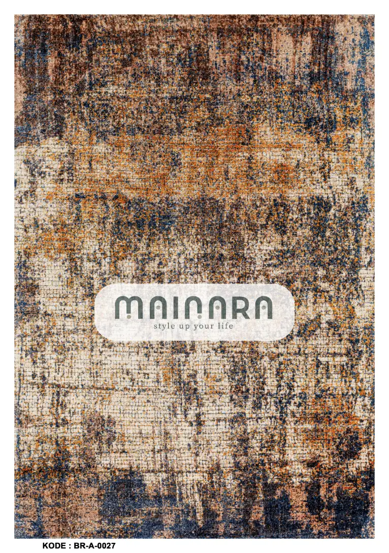 Karpet Abstrak (BR-A-0027) - Brown,Blue,Black,Orange