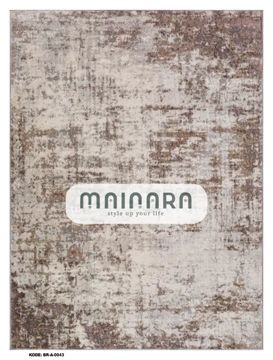 Karpet Abstrak (BR-A-0043) - Brown,Cream