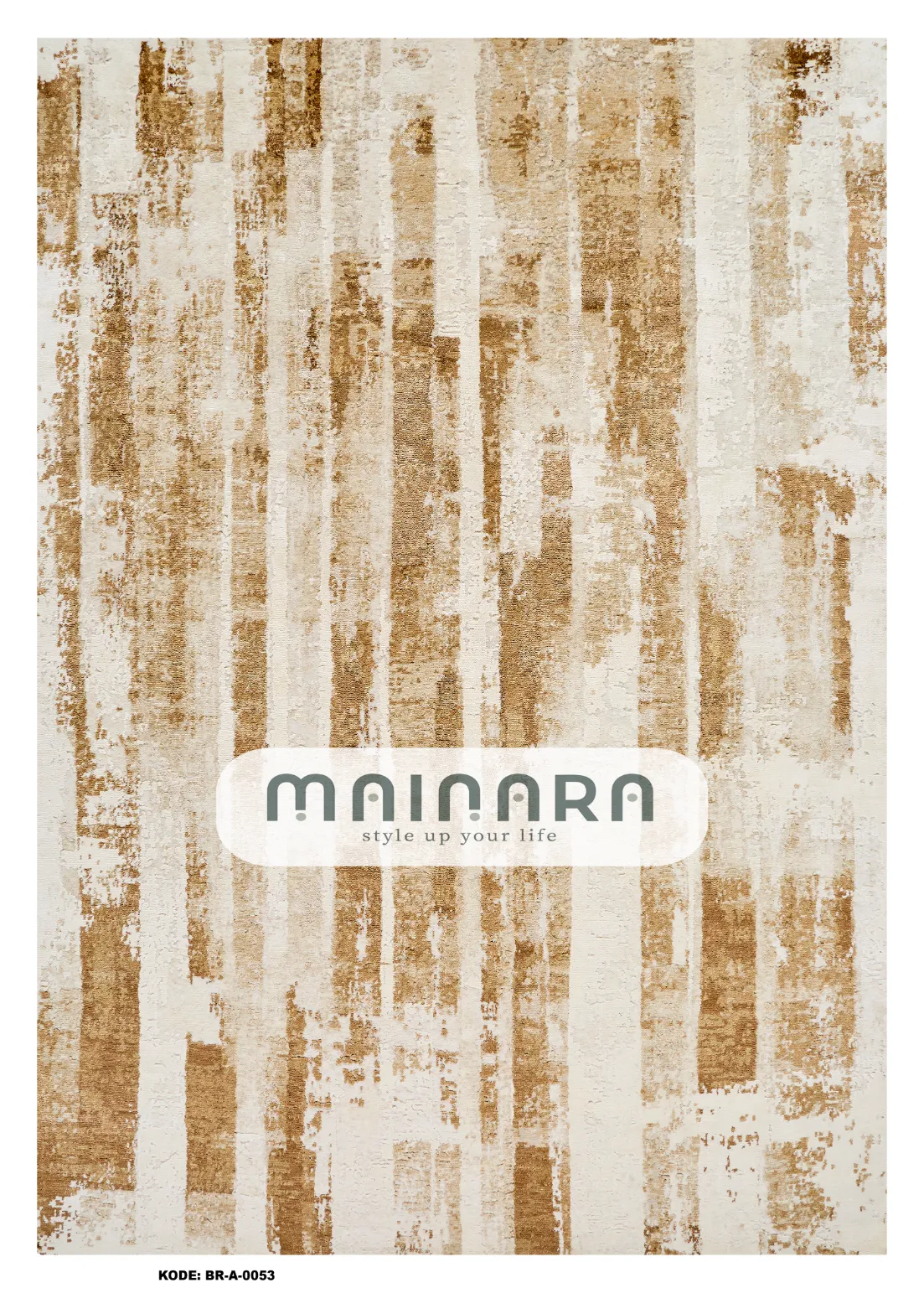Karpet Abstrak (BR-A-0053) - Brown, Cream