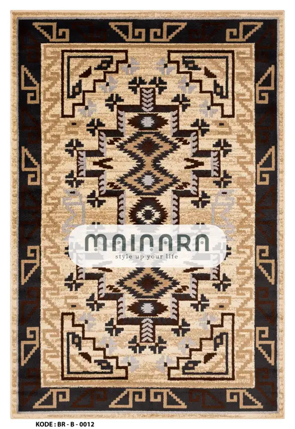 Karpet Bohemian (BR-B-0012) - Brown,Black,Grey