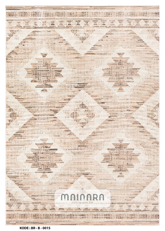 Karpet Bohemian (BR-B-0015) - Brown,Cream