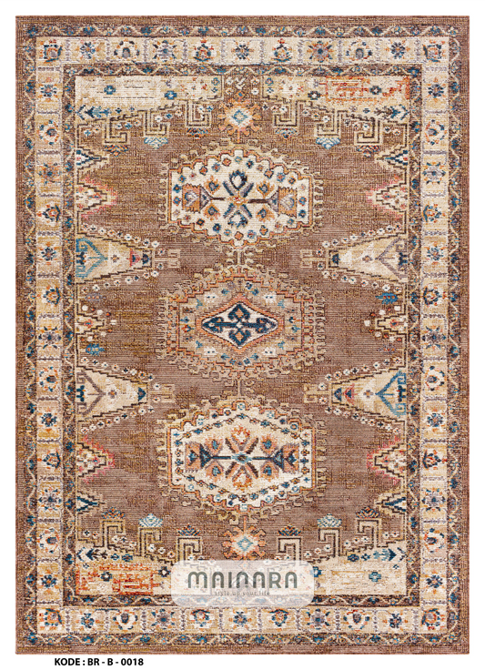 Karpet Bohemian (BR-B-0018) - Brown,Cream,Tosca,Orange
