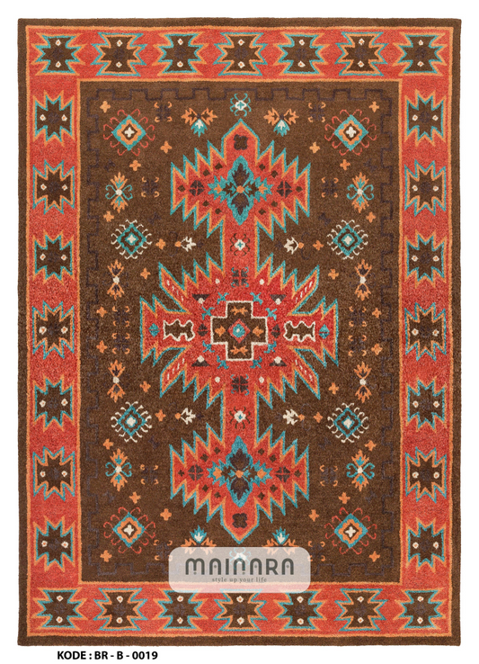 Karpet Bohemian (BR-B-0019) - Brown,Orange,Red,Tosca