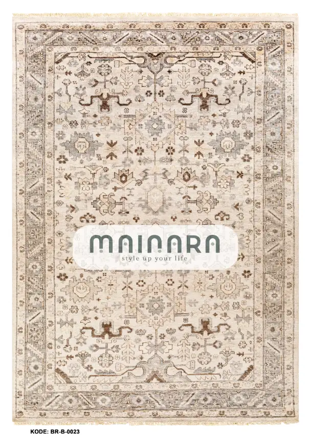 Karpet Bohemian (BR-B-0023) - Brown,Grey