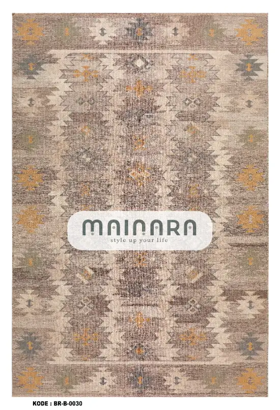 Karpet Bohemian (BR-B-0030) - Brown,Orange,Cream