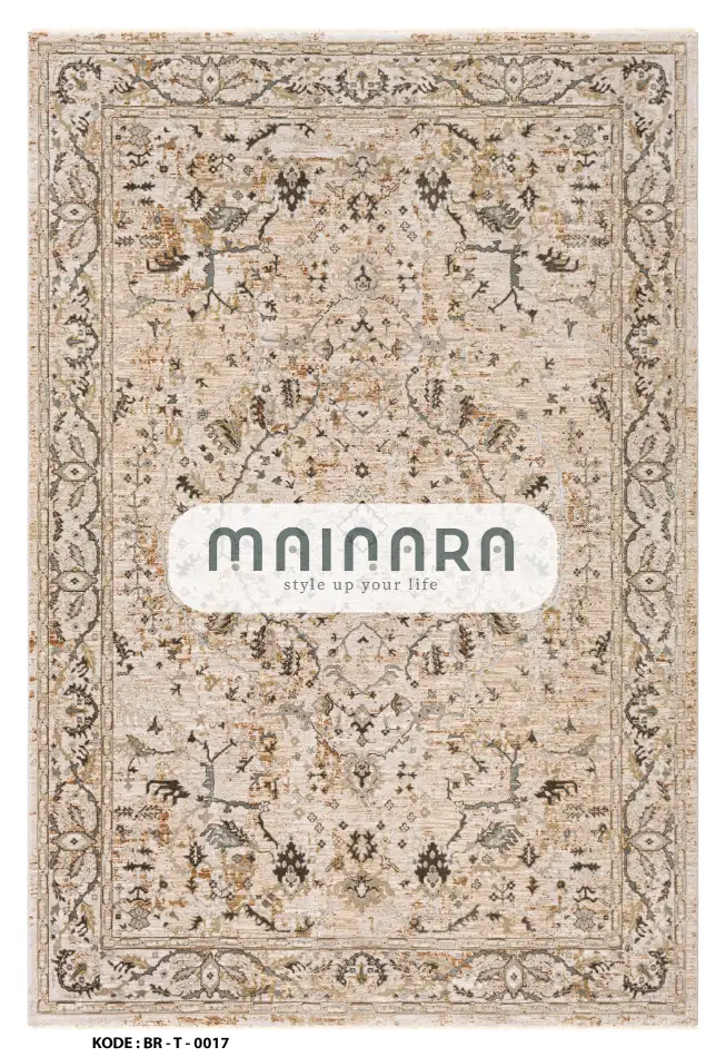 Karpet Tradisional (BR-T-0017) - Brown,Cream