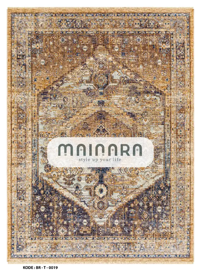 Karpet Tradisional (BR-T-0019) - Brown,Orange,Purpel