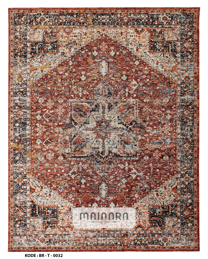 Karpet tradisional (BR-T-0032) - Brown,Black