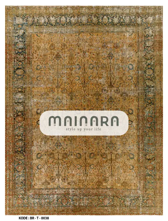 Karpet Tradisional (BR-T-0038) - Brown,Green