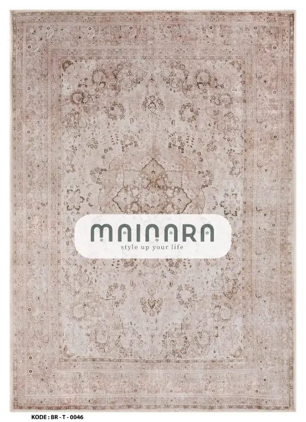 Karpet Trdaisional (BR-T-0046) - Brown,Cream