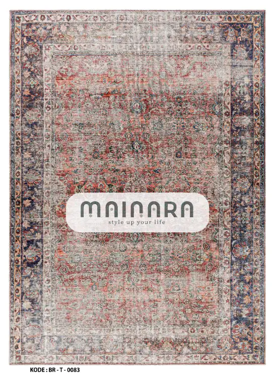 Karpet Tradisional (BR-T-0083) - Brown,Red,Black