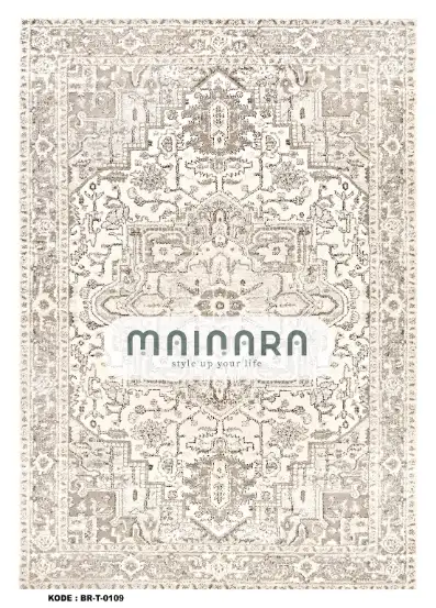 Karpet Tradisional (BR-T-0109) - Brown,Cream
