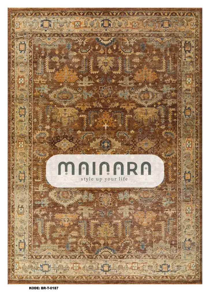 Karpet Tradisional (BR-T-0187) - Brown,Grey