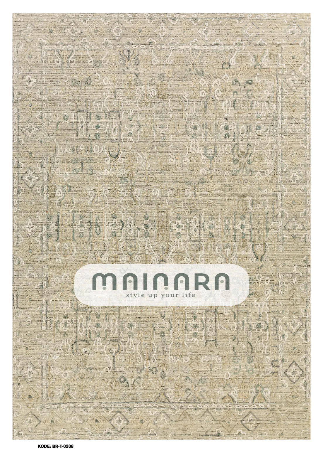Karpet Tradisional (BR-T-0208) - Brown, Cream