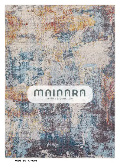 Karpet Abstrak (BU-A-0001) - Blue,Brown,Orange