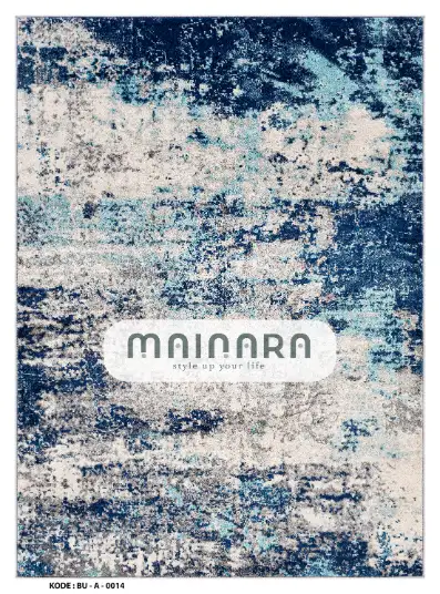 Karpet Abstrak (BU-A-0014) - Blue,Grey