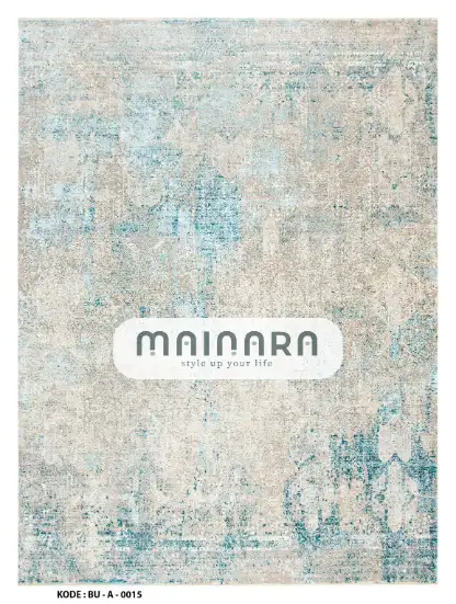 Karpet Abstrak (BU-A-0015) - Blue,Grey,Cream