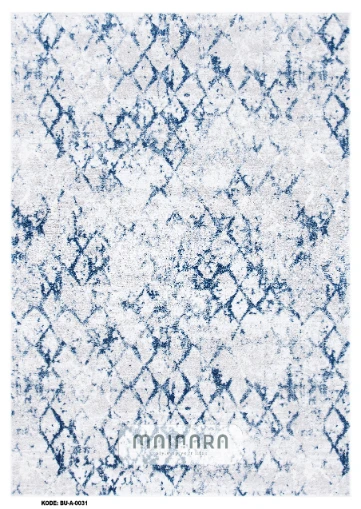Karpet Abstrak (BU-A-0031) - Blue,White