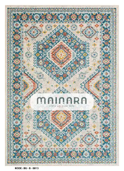 Karpet Bohemian (BU-B-0013) - Blue,Tosca,Orange,Yellow