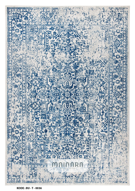 Karpet Tradisional (BU-T-0036) - Blue,Grey