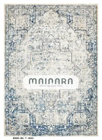 Karpet Tradisional (BU-T-0053) - Blue,Grey