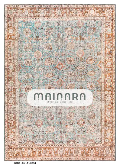 Karpet Tradisional (BU-T-0054) - Blue,Brown