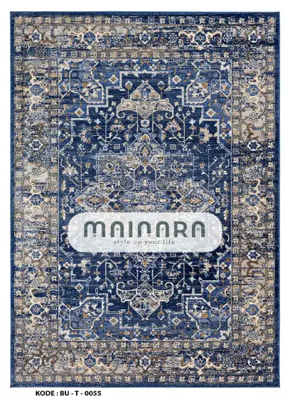 Karpet Tradisional (BU-T-0055) - Blue,Grey