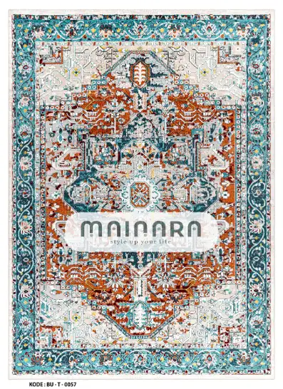 Karpet Tradisional (BU-T-0057) - Blue,Tosca,Orange,Brown