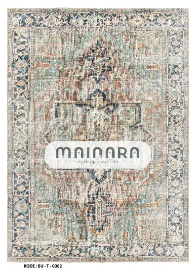 Karpet Tradisional (BU-T-0062) - Blue,Grey,Brown