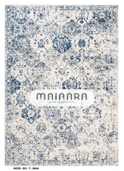 Karpet Tradisonal (BU-T-0064) - Blue,Grey