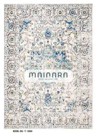 Karpet Tradisional (BU-T-0069) - Blue,Grey