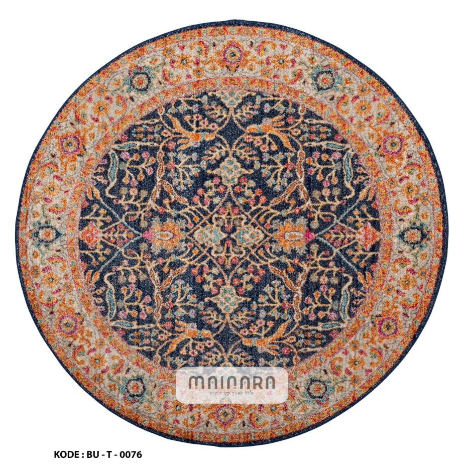Karpet Tradisional (BU-T-0076) - Blue,Orange