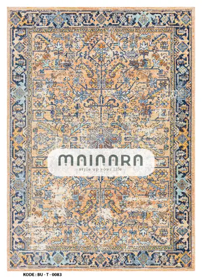 Karpet Tradisional (BU-T-0083) - Blue,Orange