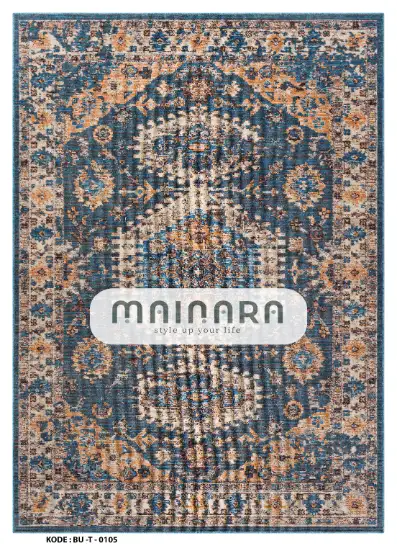 Karpet Tradisional (BU-T-0105) - Blue,Orange,Brown
